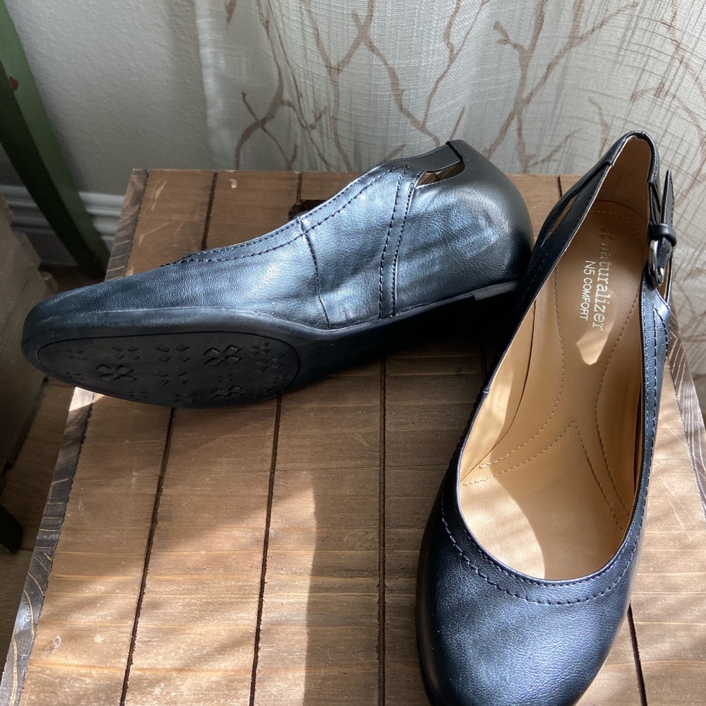 Naturalizer N5 Comfort Black Wedge Shoes